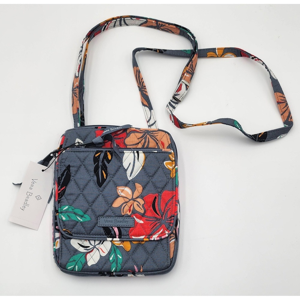 Vera Bradley Mini Hipster Bag Gray Coastal Paradise NWT Crossbody Wallet